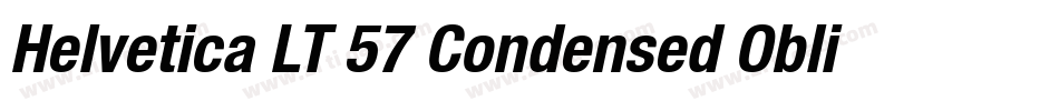 Helvetica LT 57 Condensed Oblique字体转换